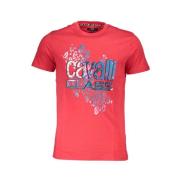 Cavalli Class Röd Bomull Tryckt Logotyp T-shirt Red, Herr