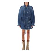 Isabel Marant Étoile Blå Denimjacka Damkläder ytterkläder Blue, Dam