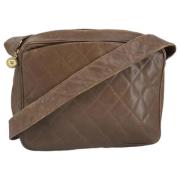 Chanel Vintage Pre-owned Laeder axelremsvskor Brown, Dam