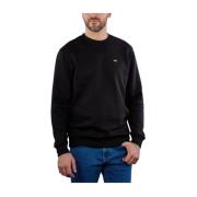 Tommy Hilfiger Flag Reg Sweatshirt Casual Bekväm Stilren Black, Herr