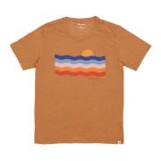 Cotopaxi Disco Wave Tee Saddle T-Shirt Brown, Herr