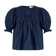 Ulla Johnson Top Alita Blue, Dam