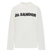 Jil Sander Avslappnad Bomull T-shirt White, Dam