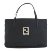 Fendi Vintage Pre-owned Canvas handvskor Black, Dam