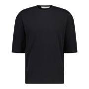 Kiefermann Bomull T-shirt Rak Skärning Black, Herr