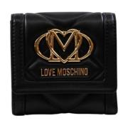 Moschino Svart syntetisk damplånbok Black, Dam