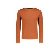 Daniele Fiesoli Merinoull Pullover Rund Hals Tröja Orange, Herr