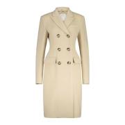 Sportmax Ull Morgana Kappa Klassisk Stil Beige, Dam