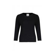 Allude Lyxig Ull-Kashmir Pullover Tröja Black, Dam