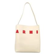 Marni Röd Avorio Läderhandväska Beige, Dam