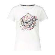 Liu Jo T-shirt med blommigt tryck och strass White, Dam