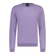 Hugo Boss Elastisk Ulltröja Slim Fit Purple, Herr