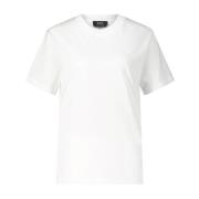 A.p.c. Logotyp Broderad Bomull T-shirt White, Dam