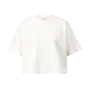 Autry Logo Crop Top T-Shirt White, Dam