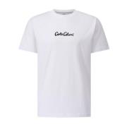 Carlo Colucci T-shirt med logotryck, avslappnad stil White, Herr