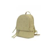 John Richmond Beige PU Ryggsäck med Logomönster Beige, Dam