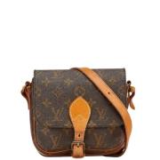 Louis Vuitton Vintage Pre-owned Canvas axelremsvskor Brown, Dam