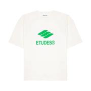 Études Vit Bomull Spirit T-Shirt Beige, Herr