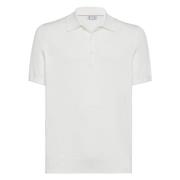 Brunello Cucinelli Vit Polo Skjorta Klassisk Stil White, Herr