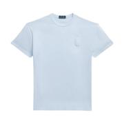 Ralph Lauren Blå t-shirt Classic Fit med logotyp Blue, Herr