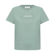 Lanvin Mintgrön Rund Hals T-shirt Green, Dam