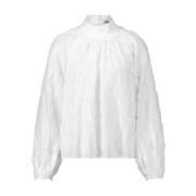 Drykorn Blus med fransdetaljer White, Dam