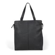 Howard London Svart läder tote väska unisex stil Black, Herr