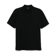 Brioni Svart knappad slag kortärmad polo Black, Herr