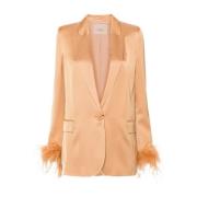 Twinset Rosa Lila Blazer Kvinnor Mode Stil Pink, Dam