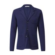 Maurizio Baldassari Bomullsblandning Blazer med Revers Krage Blue, Her...