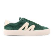 Moncler Läder Sneakers med Monogram Patch Green, Herr