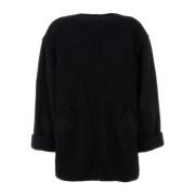 MM6 Maison Margiela Oversize-stickad tröja i ullblandning Black, Dam