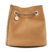 Stella McCartney Shaggy Deer Bucketväska med Metallrem Beige, Dam