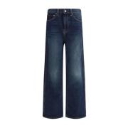 Khaite Klassiska Straight-Leg Jeans Blue, Dam