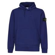 Stone Island Blå Bomullströja med Mössa Blue, Herr