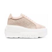 Casadei Rosa Interwoven Chunky Sneakers Pink, Dam