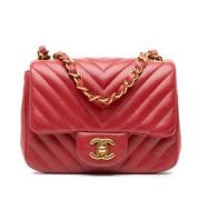 Chanel Vintage Pre-owned Laeder chanel-vskor Red, Dam