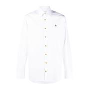 Vivienne Westwood Orb Logo Bomullsskjorta White, Herr