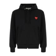 Comme des Garçons Play Stilren Sweatshirt för en Modern Look Black, He...