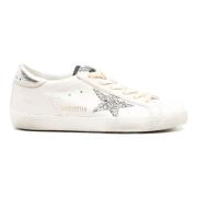 Golden Goose Vita Avslappnade Sneakers med Gummisula White, Dam