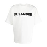 Jil Sander Vit Logotyp T-shirt White, Herr