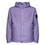 Stone Island Lila Nylonjacka med Keps Purple, Herr