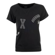 Armani Exchange Svart Sweatshirt för en Stilig Look Black, Dam