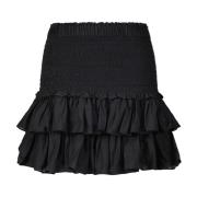 Isabel Marant Rynkad A-linje Mini Kjol Black, Dam