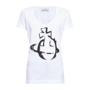 Vivienne Westwood Vita Scoop Neck T-shirts och Polos White, Dam