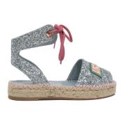 Chiara Ferragni Collection Silver Espadrillos för Stiligt Sommarutseen...