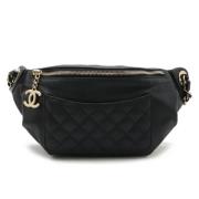 Chanel Vintage Pre-owned Laeder crossbodyvskor Black, Dam