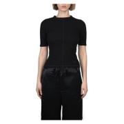 Y-3 Svart Fitted Tee T-shirt Black, Dam