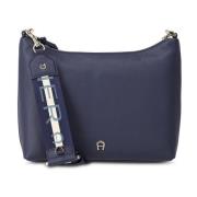 Aigner Elegant läder axelväska Blue, Dam