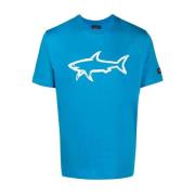 Paul & Shark Avslappnad Bomull T-shirt Blue, Herr